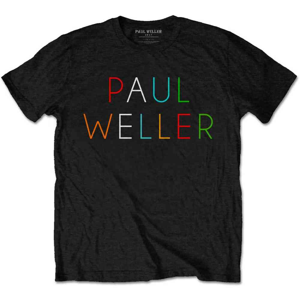 Paul Weller - Multicolour Logo Heren Tshirt - Zwart
